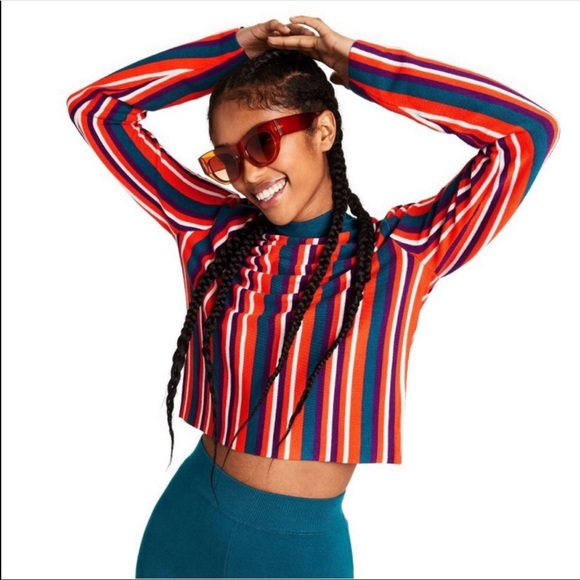 NWT Victor Glemaud for Target Striped Mock Turtleneck Pullover Sweater - Picture 3 of 6